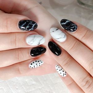 Press on nails| gel press on | High quality|almond code 1M